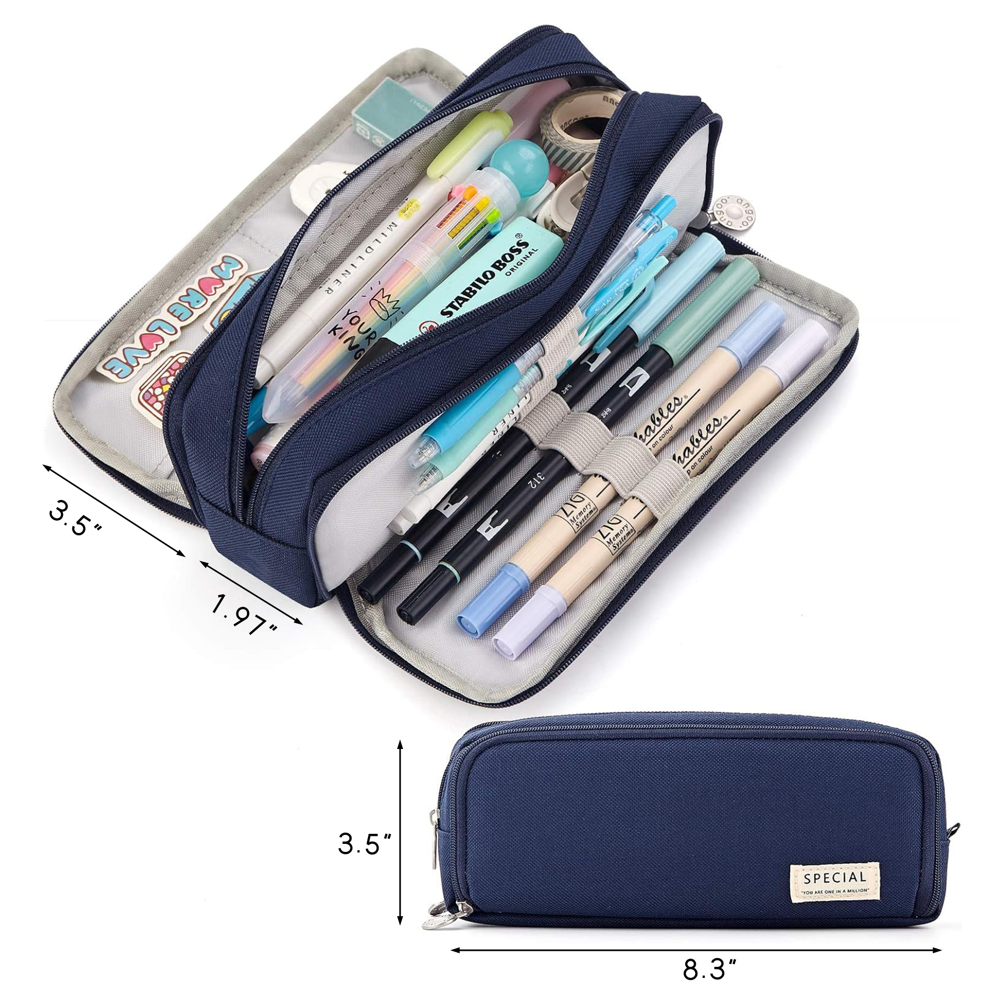 Big Capacity Pencil Pouch Pen Bag 5