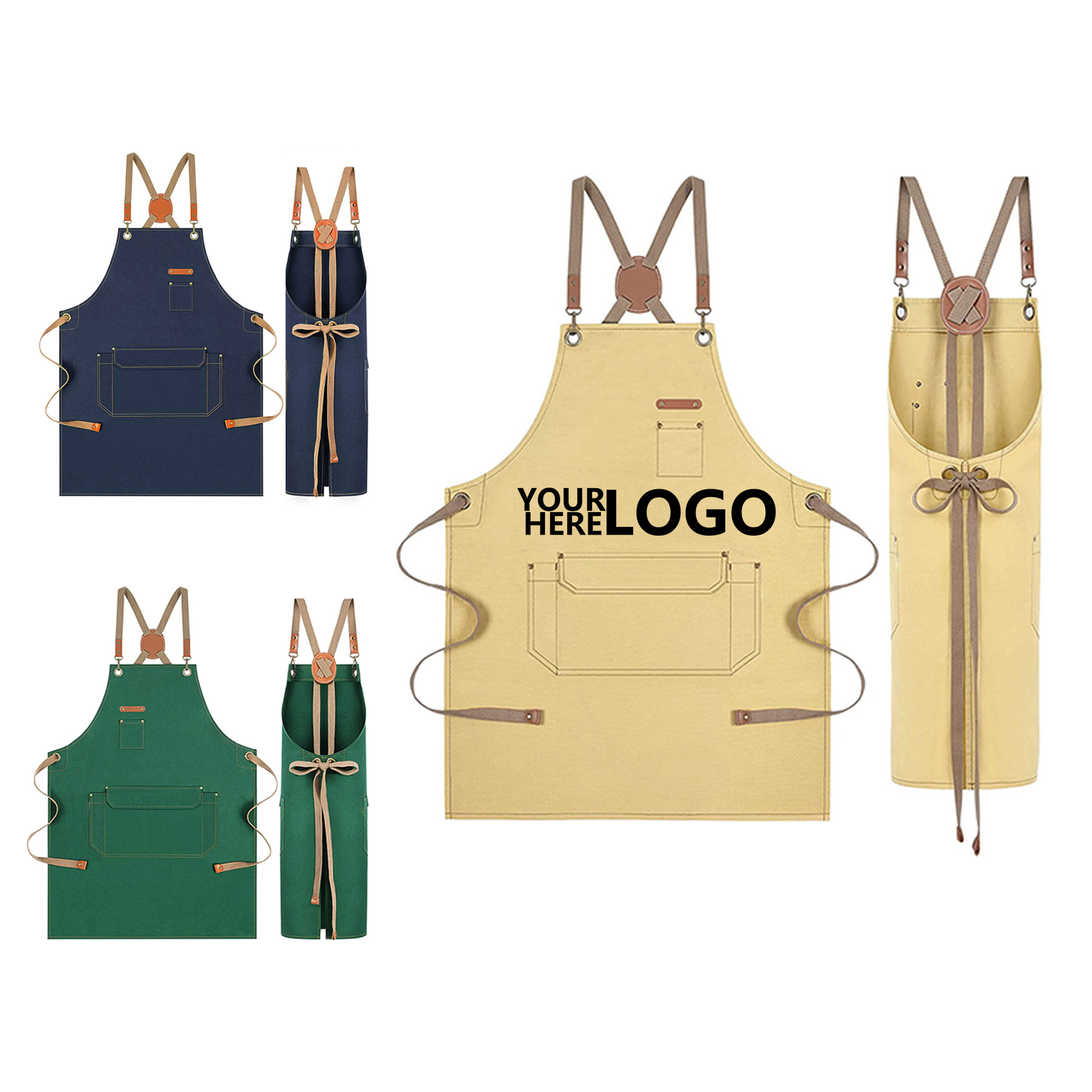 8oz Customizable Vintage Canvas Apron 2