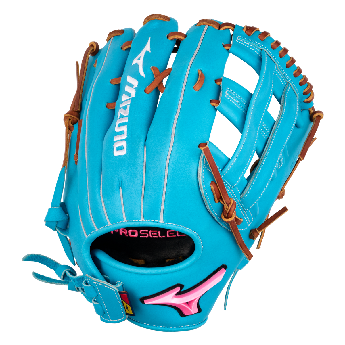 GPSF-72D Pro Select FP, Premium Outfielder Fastpitch Glove, 12.5", Deep Pocket, H Web, Sky Blue, Qu 3