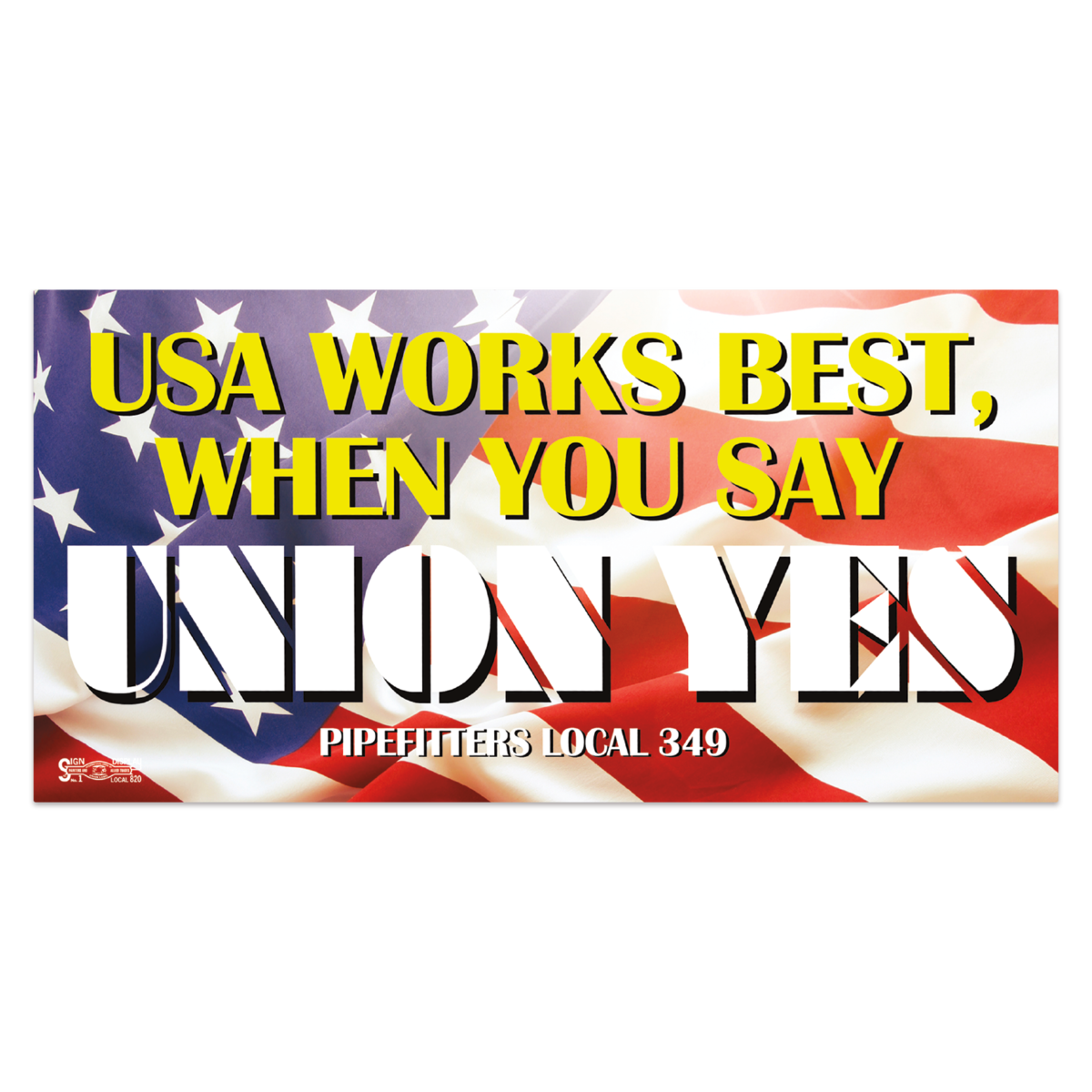 Digital Full Color Vinyl Zip Strip Bumper Sticker (3 3/4"x7 1/2