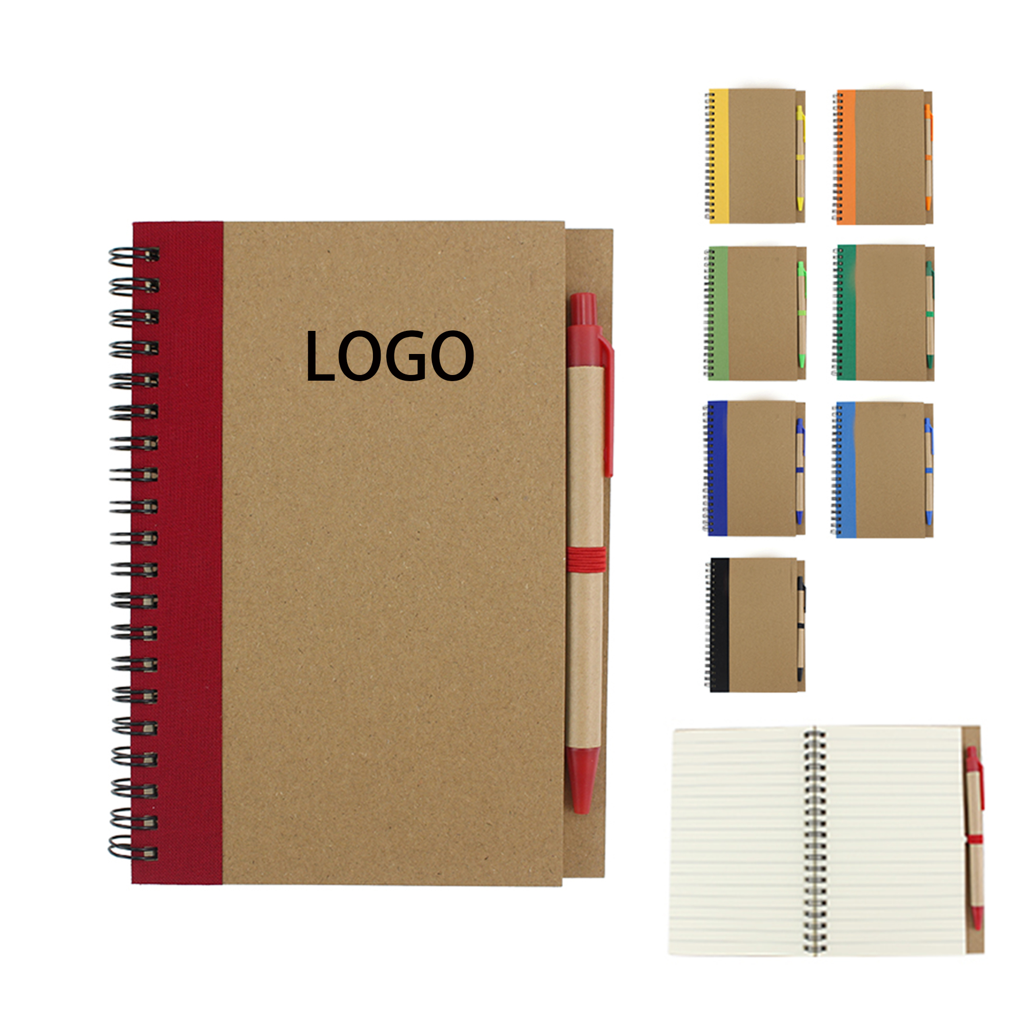 MOQ:10pcs Printed Logo Blank Notebook 3