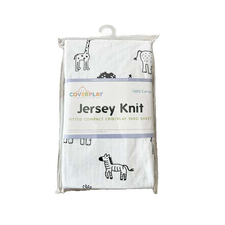 Jersey Knit Cotton Animal Print Crib Sheet 3