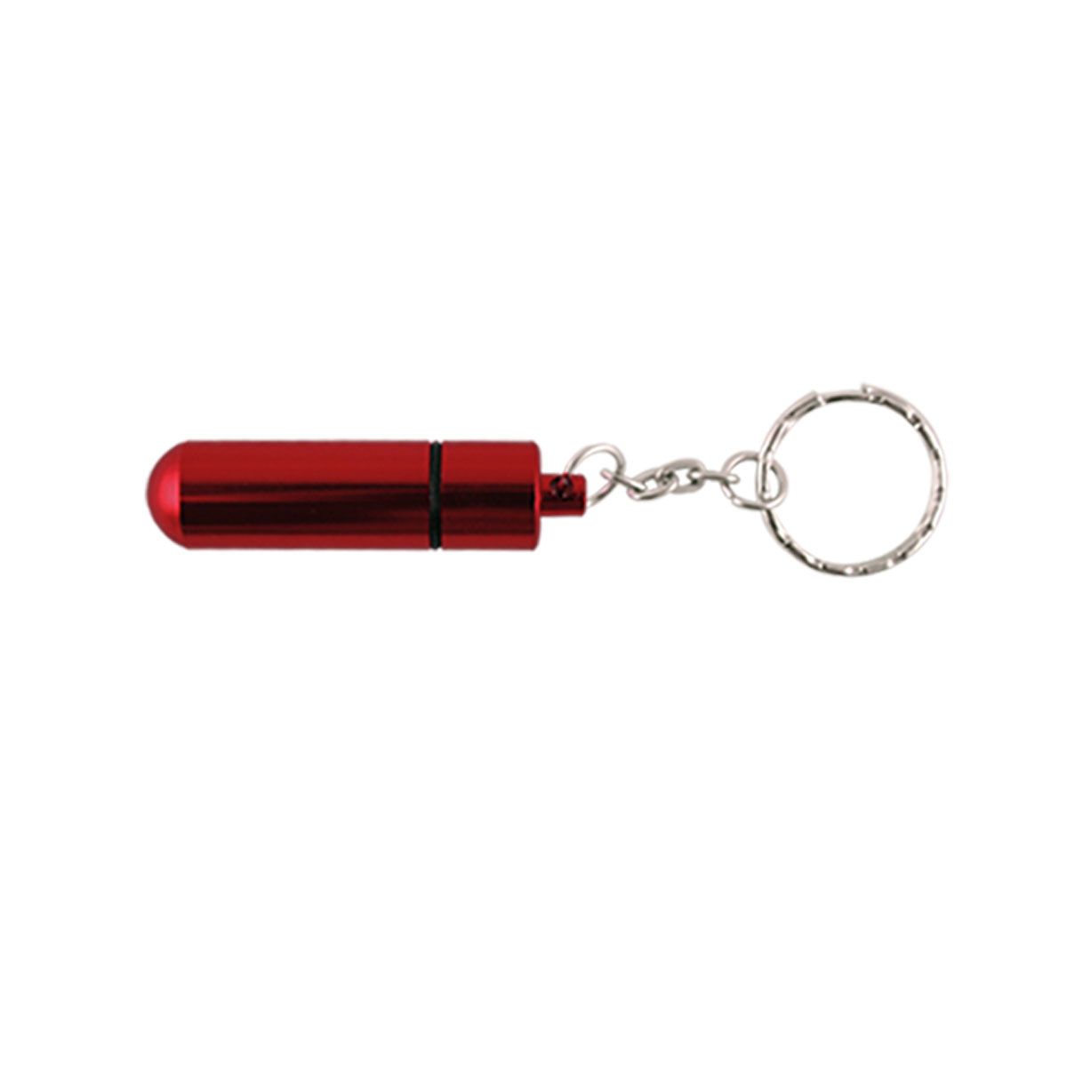 Aluminum Pill Tube, Pill Box W/Key Chain (keychain, key chains) PILL