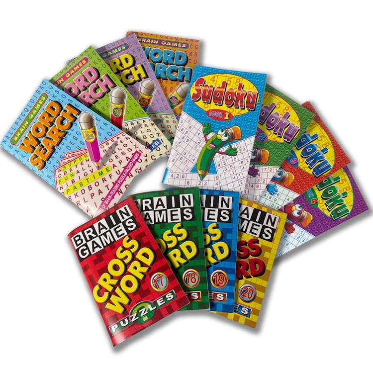Word Search Crossword & Sudoku Books - Assorted 3