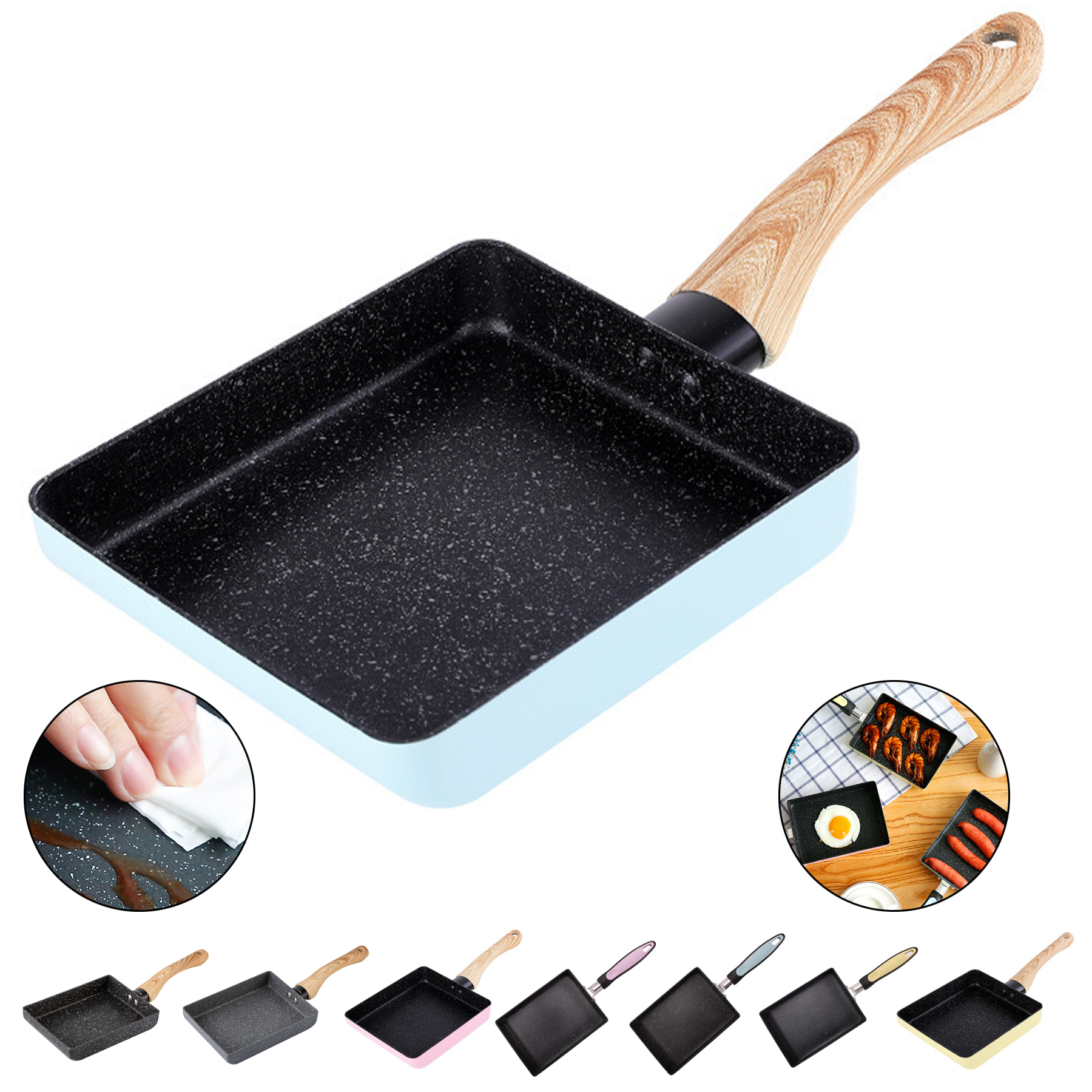 Japanese Rectangle Mini Frying Pan 6
