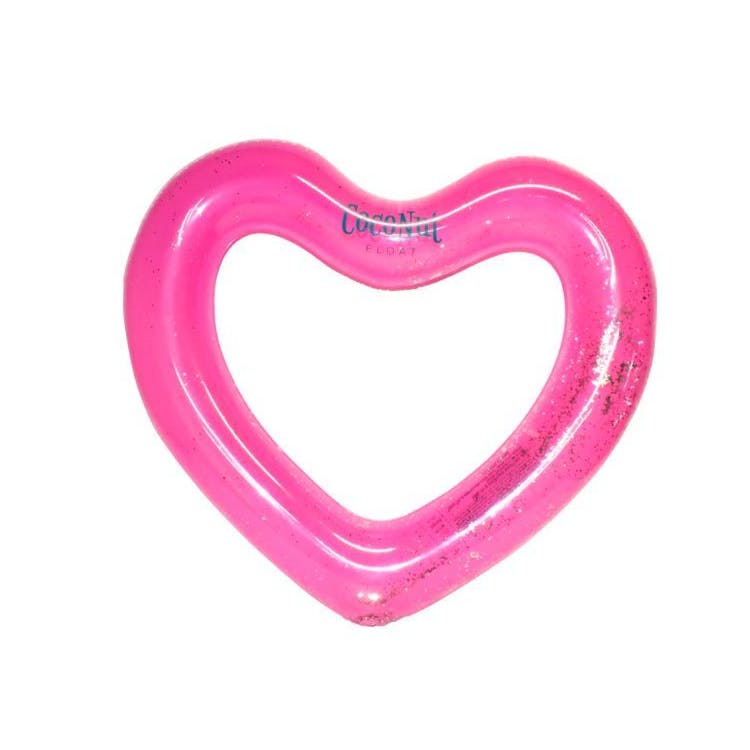 Pink Glitter Heart Pool Floats 3