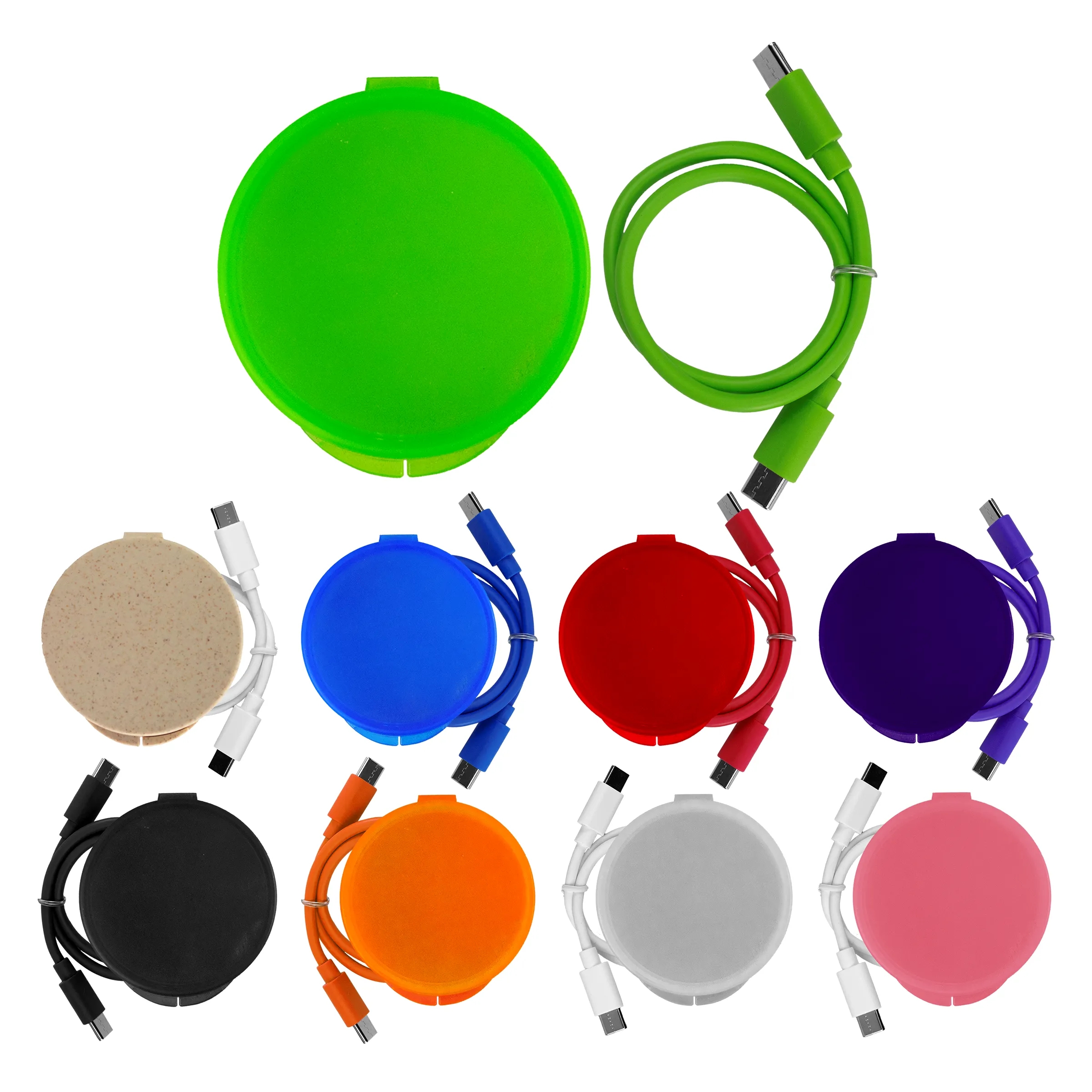 Colorful Round C to C Cable Set 2