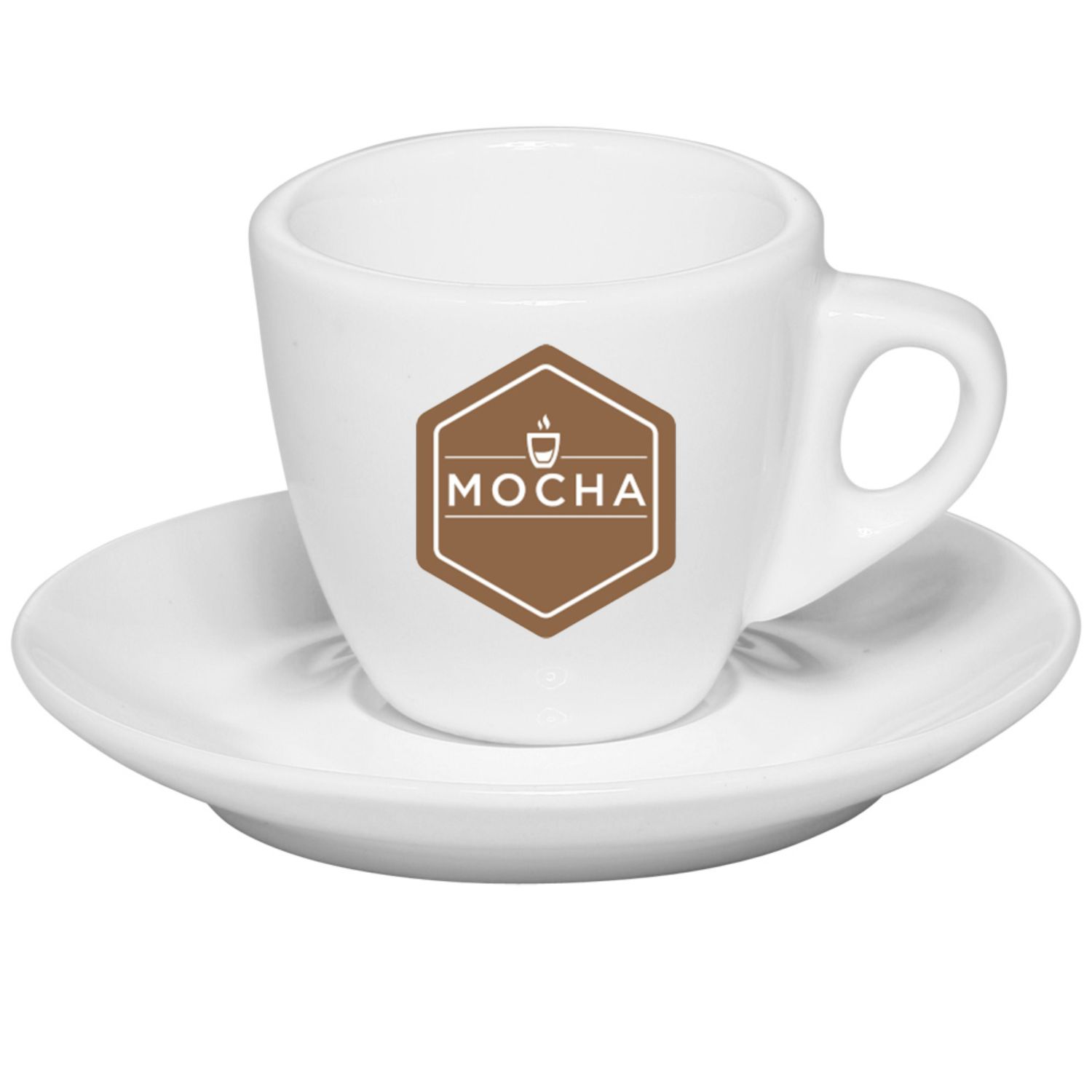 2.5 oz. Porcelain Espresso Cups with Saucer