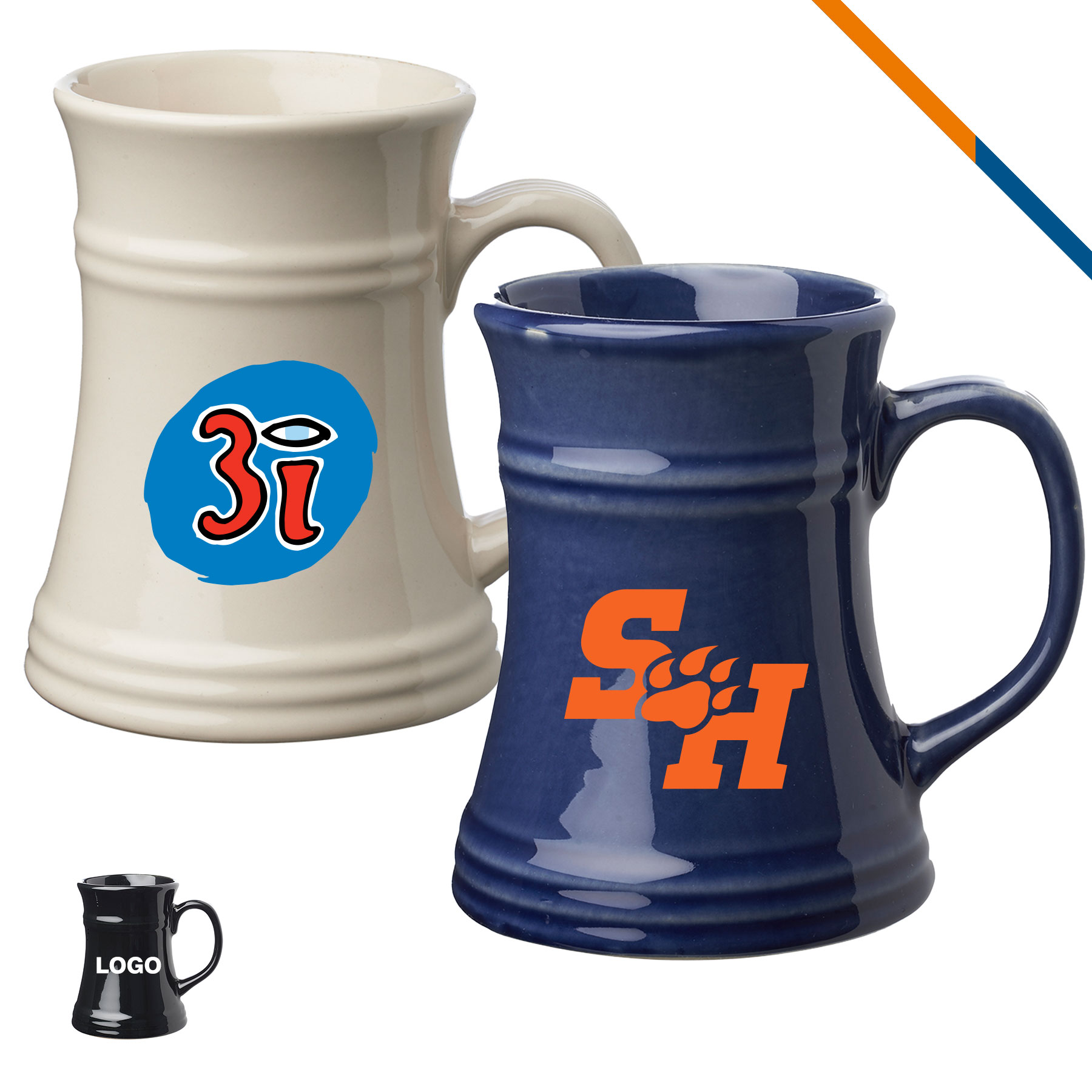 Tricon Ceramic Beer Mug - 17 OZ.