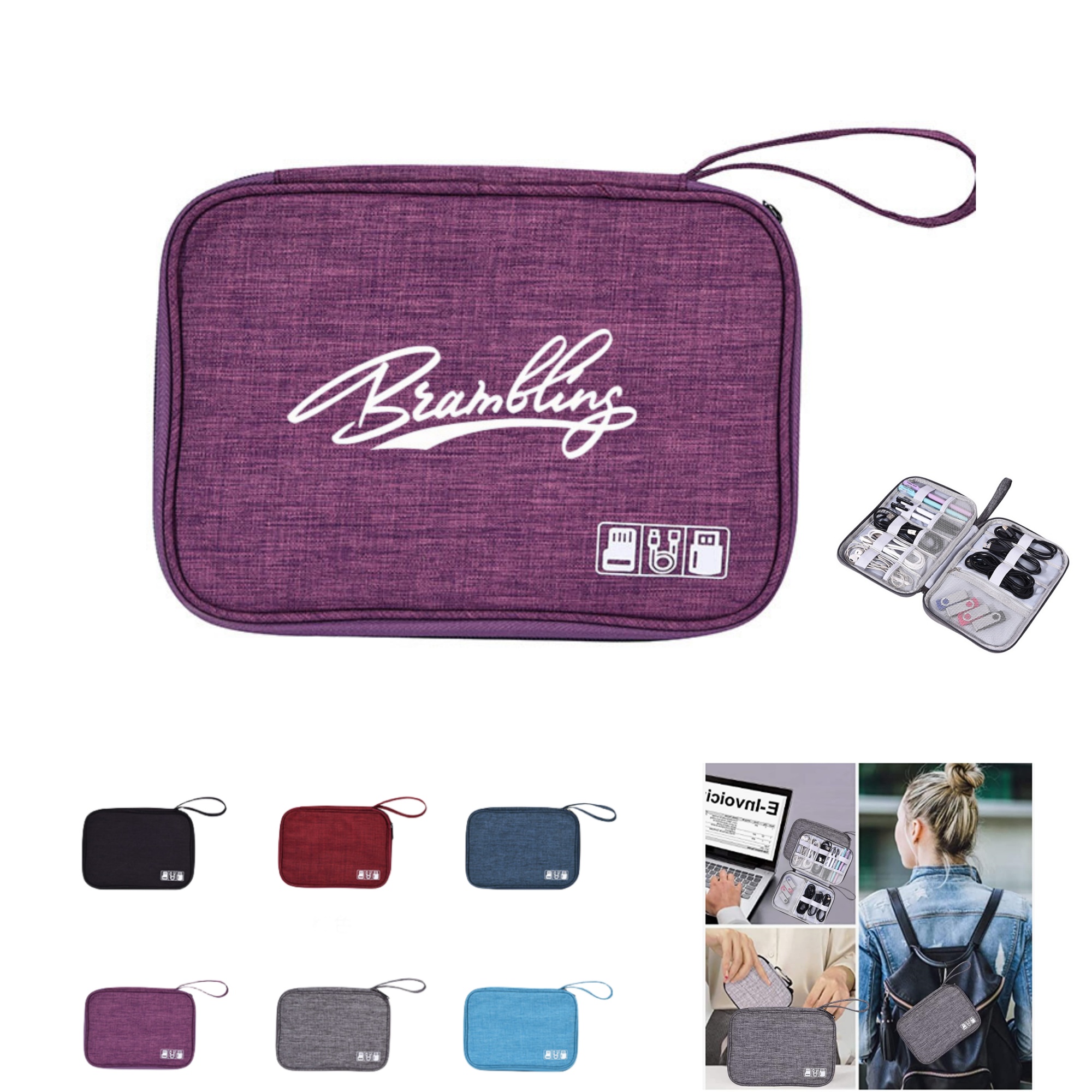 Compact Travel Tech Organizer Pouch 15