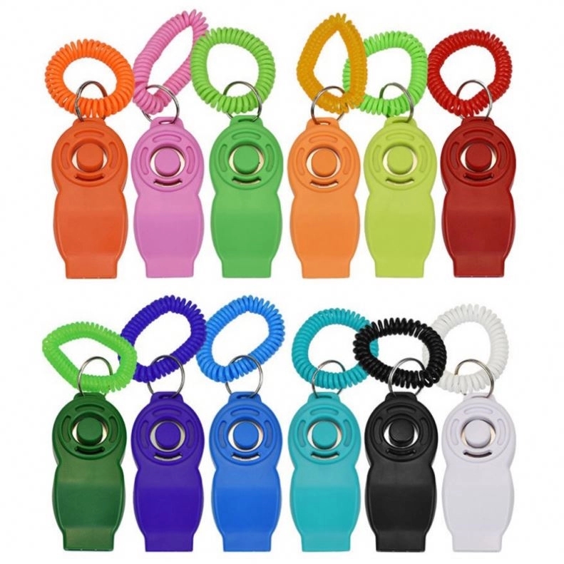 2-in-1 Pet Clicker Whistle Keychain