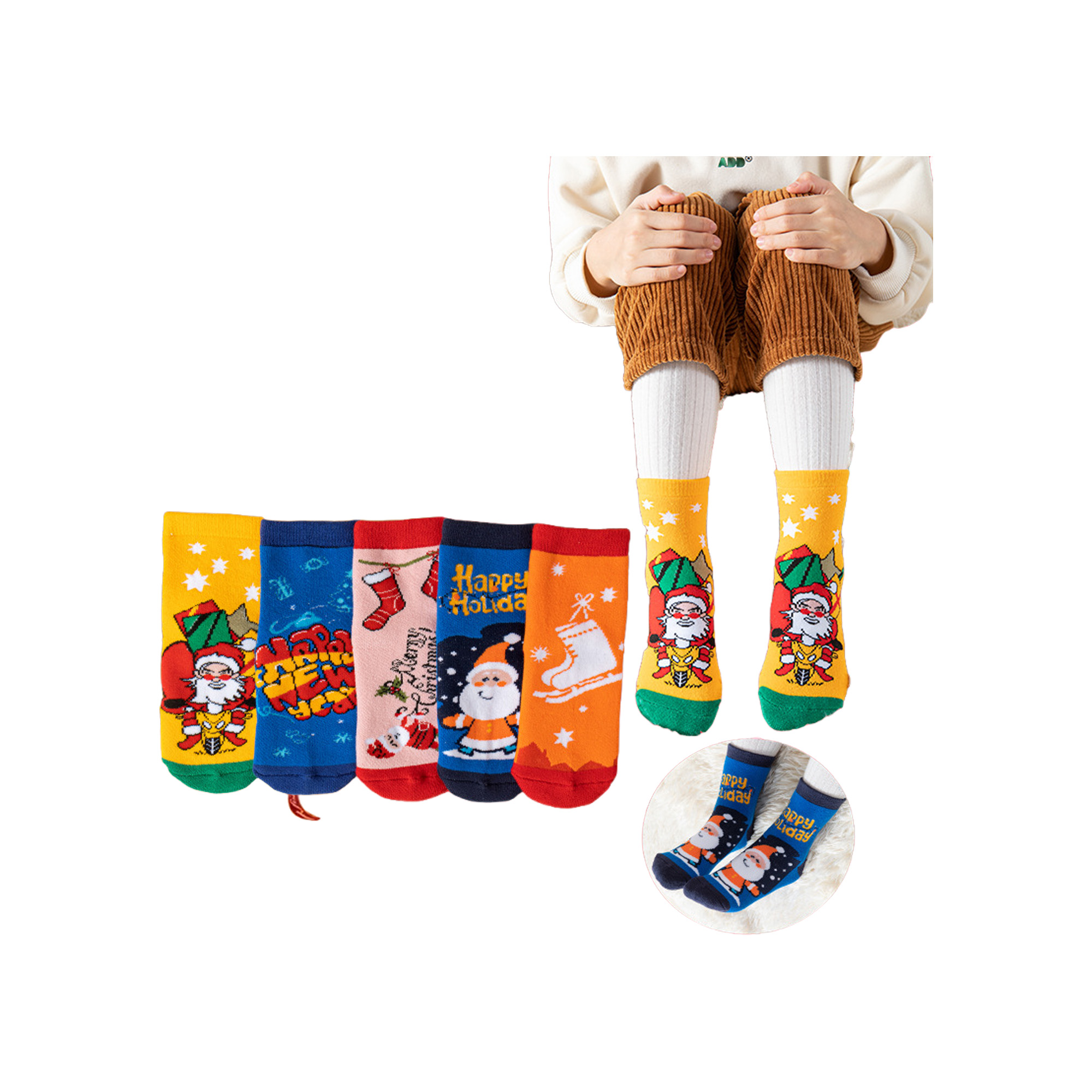 Cotton Children's Warm Christmas Socks 23