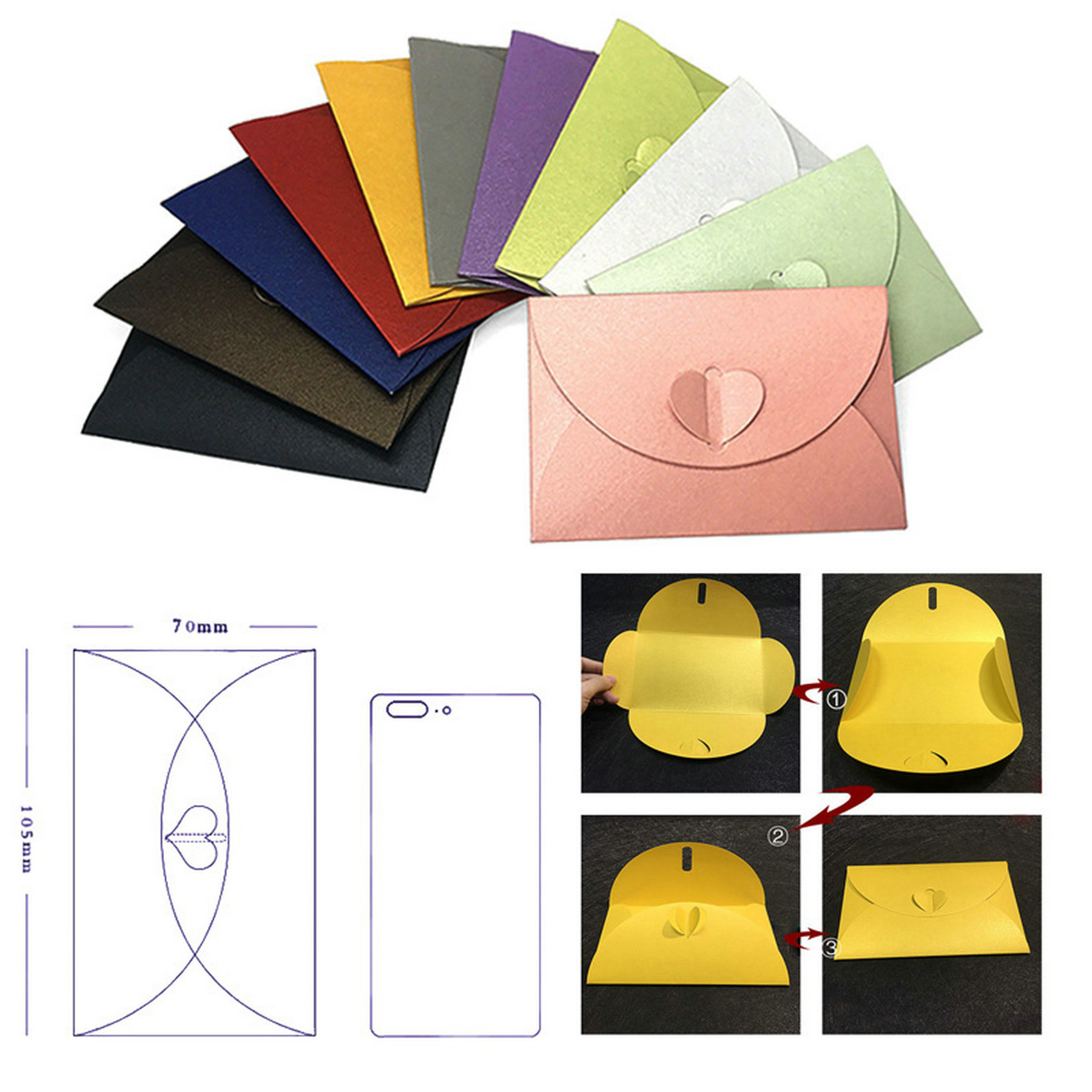 Mini Size Shining Gift Card Envelopes