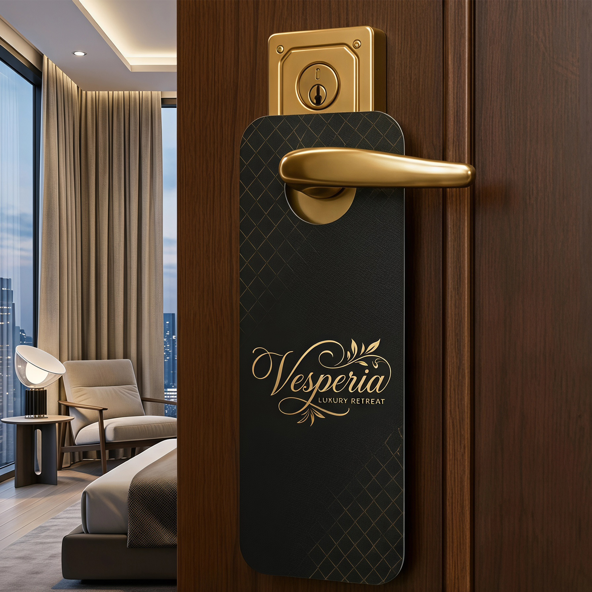Slotted Plastic Door Hanger For Hotels