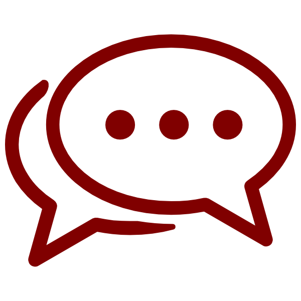 Icon of 2 conversation bubbles