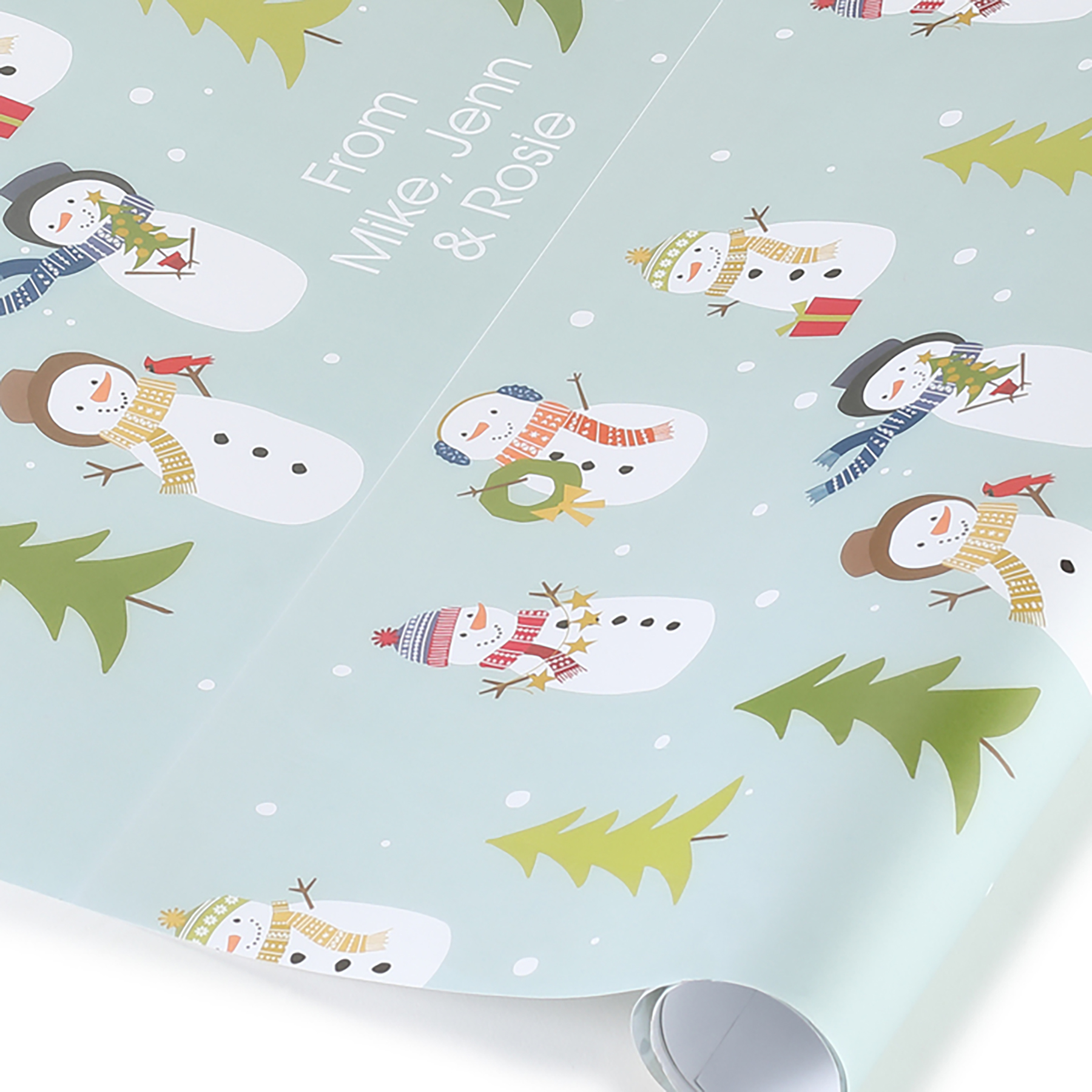 Frosty Friends Personalized Wrapping Paper Roll 13