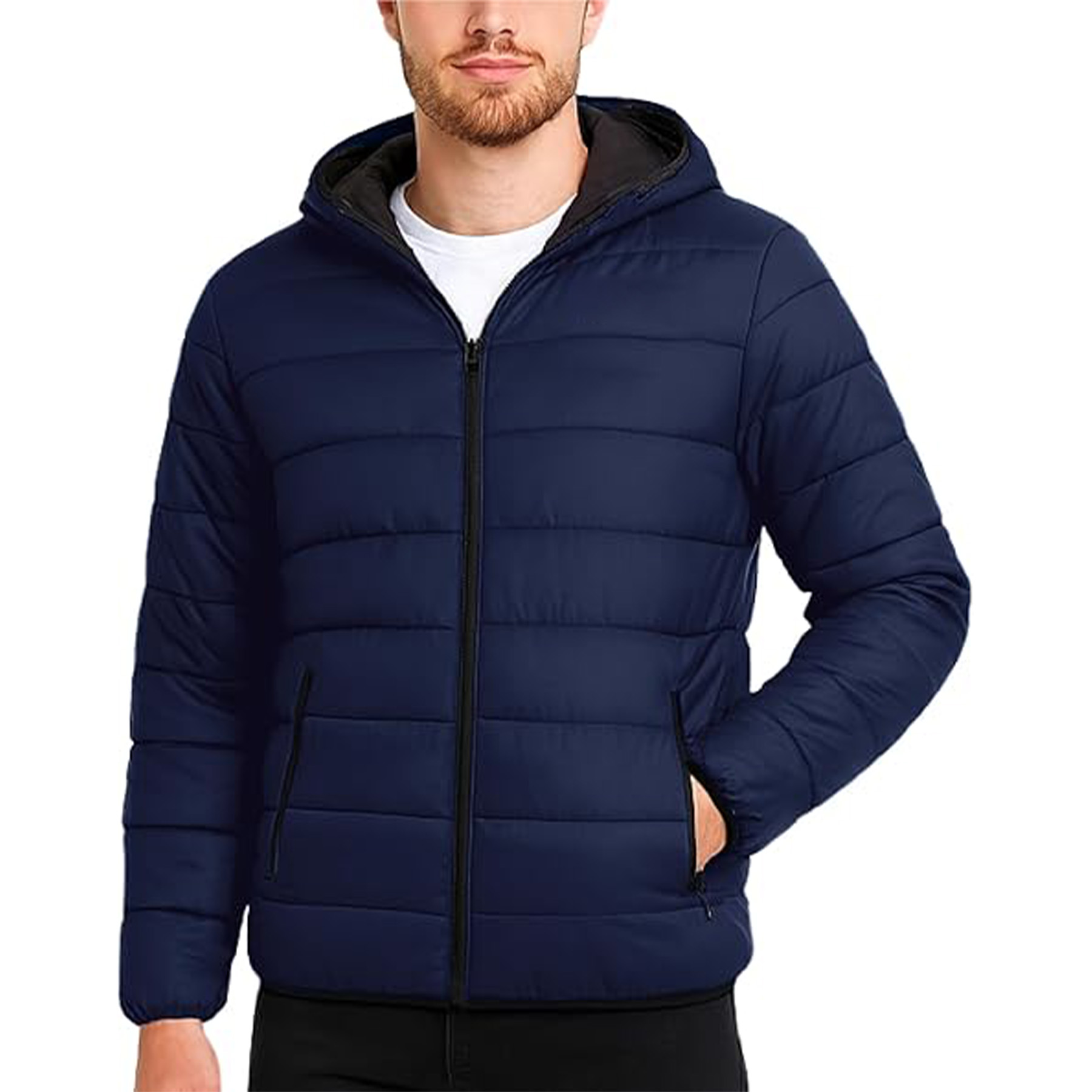 Warm Hooded Quilted Down Jacket 54