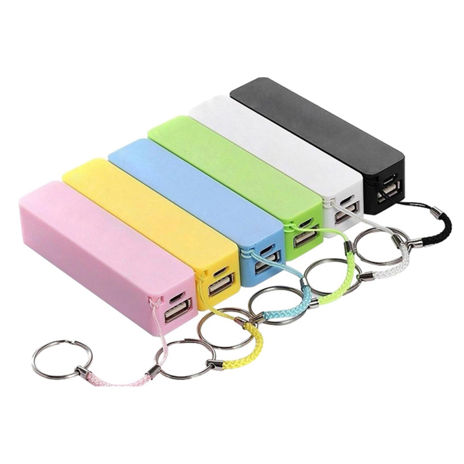 Plastic High Capacity USA Decorated 2200 mAh Power Bank With Keyring And Cable