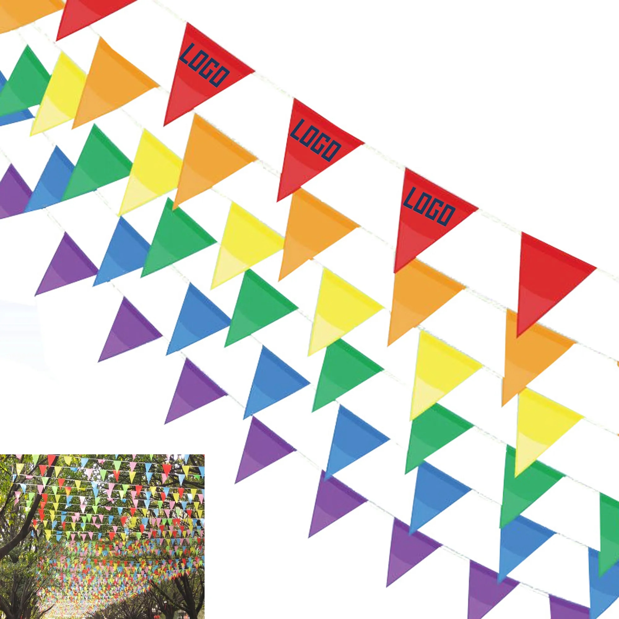 Custom Pennant Flag Strings MOQ120pcs 6