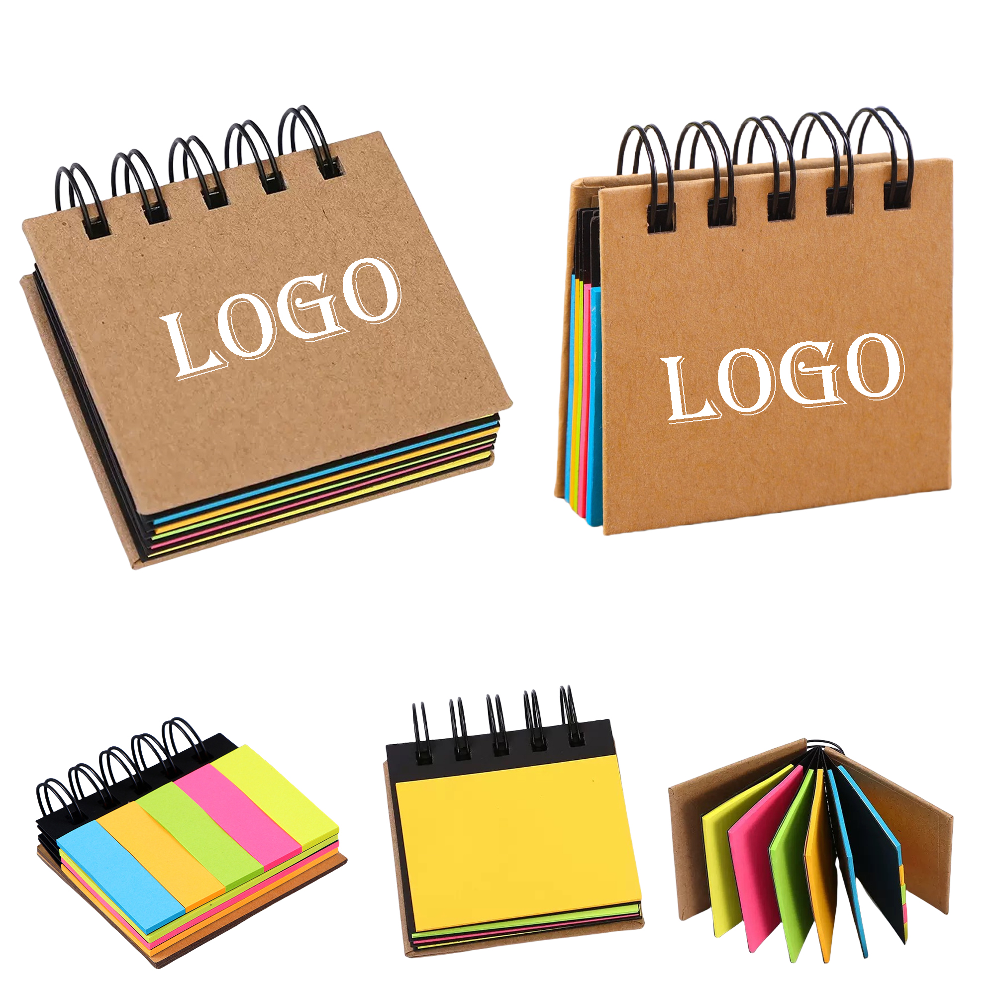 Spiral Bound Mini Sticky Notes MOQ50