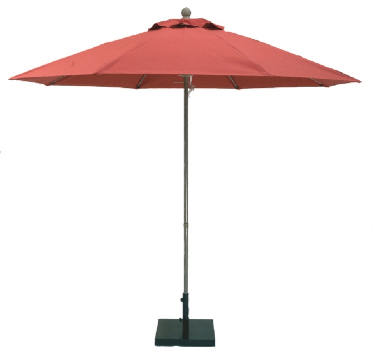 Custom Patio Market Umbrella Commercial Grade Heavy Duty Fiberglass 9 Feet, Pulley, Fade