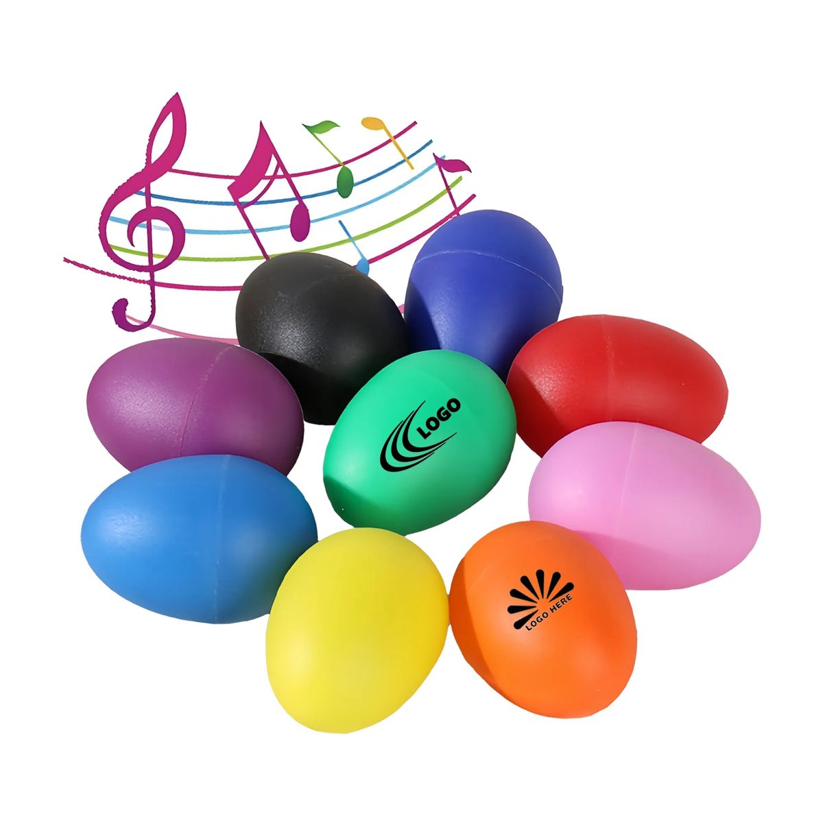 Colorful Plastic Music Eggs Shaker for Kids 4