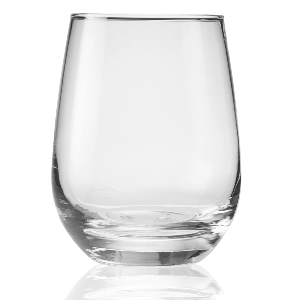 Libbey Stemless 12 Piece Wine Glass Party Set for Red and White Wines