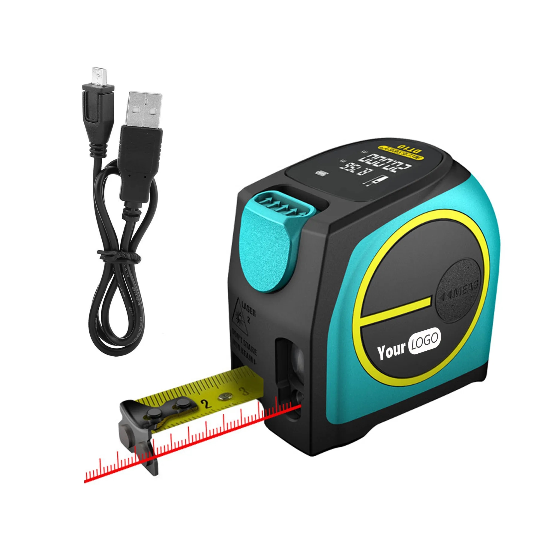 2 in 1 USB Rechargable Lasers Distance Tape Measure 5