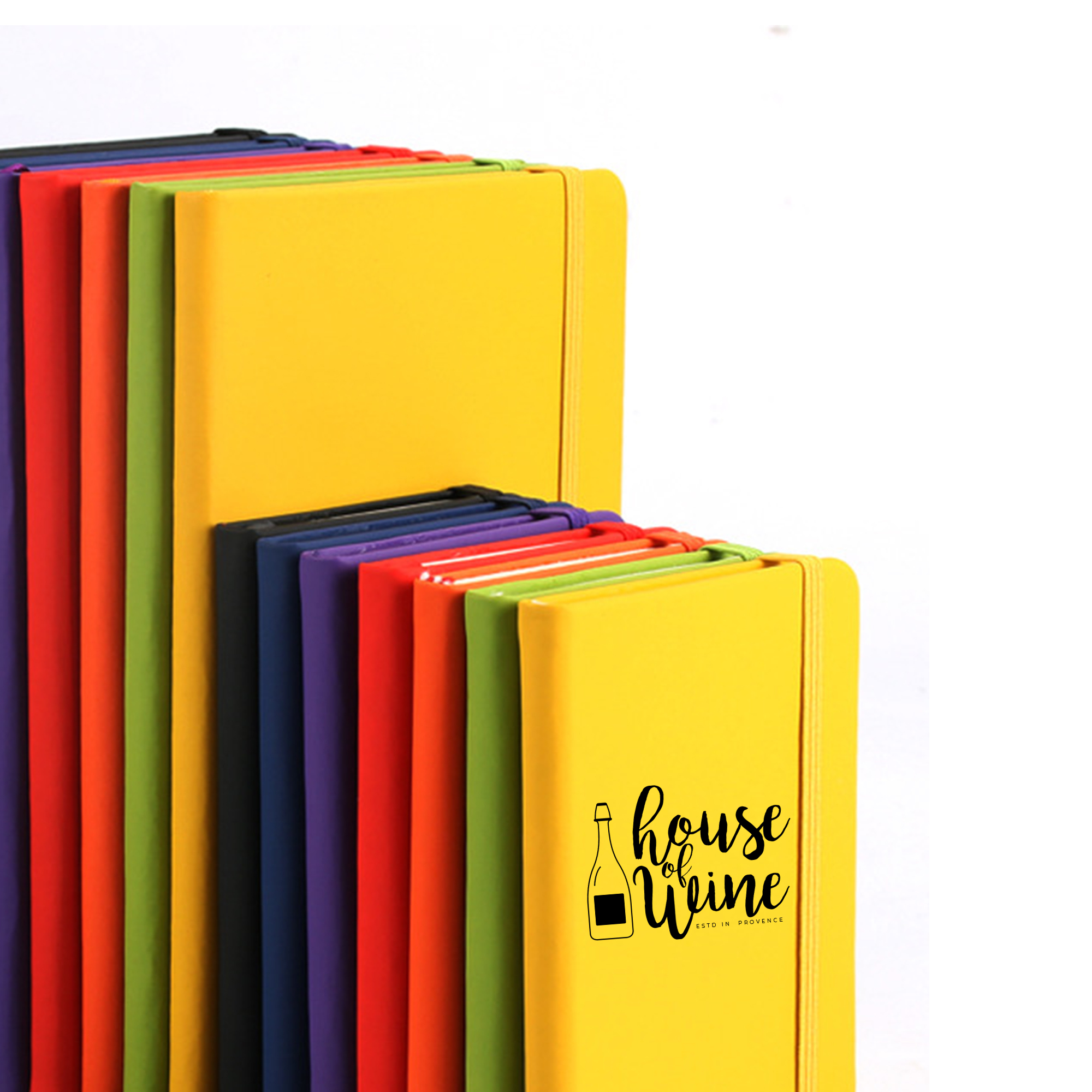 Faux Leather Business A5 Notebook With Elastic Band Side 4