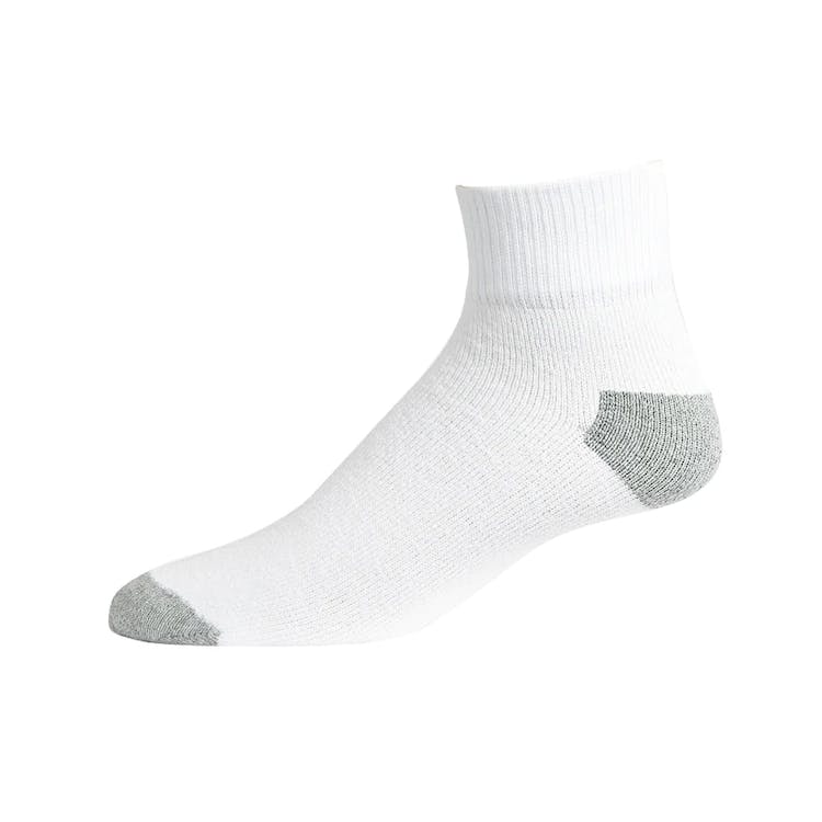 Quarter Sports Socks - White Size 10-13 4 Pack 3