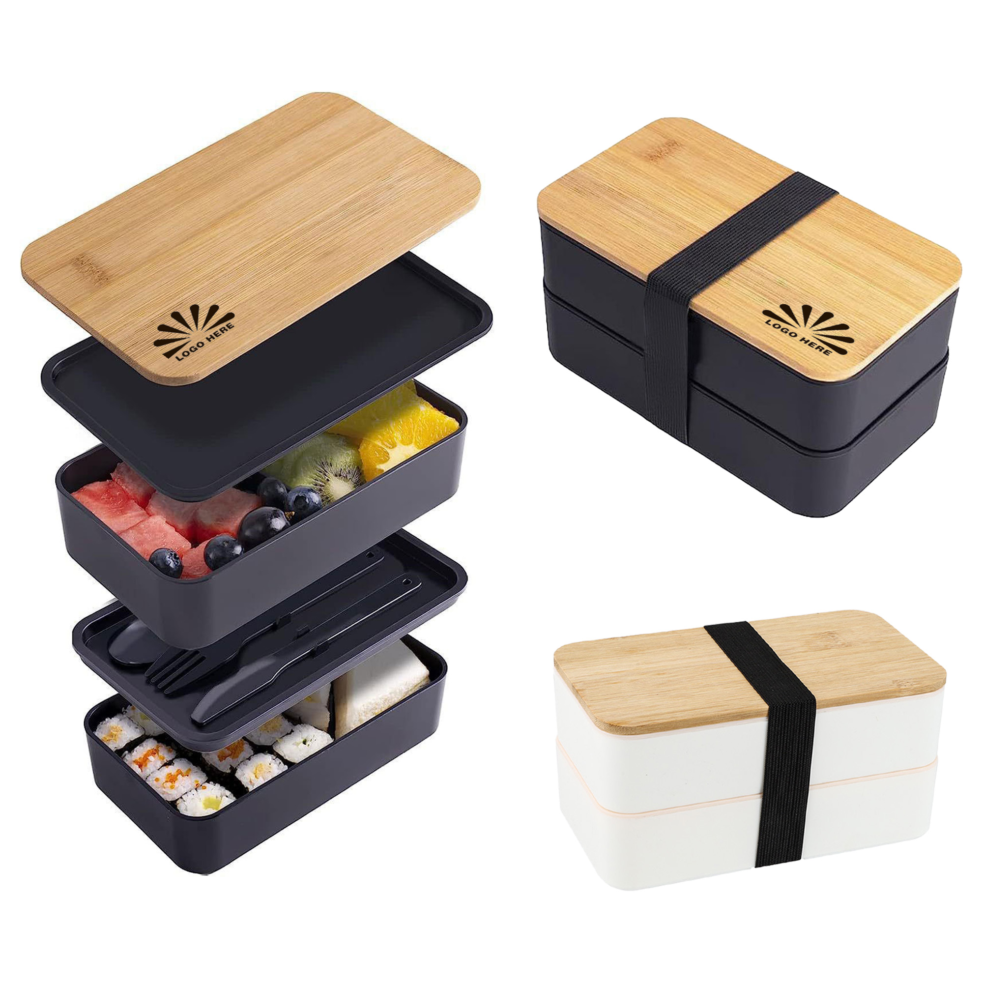 Large Capacity Double-Layer Sealed Bento Box