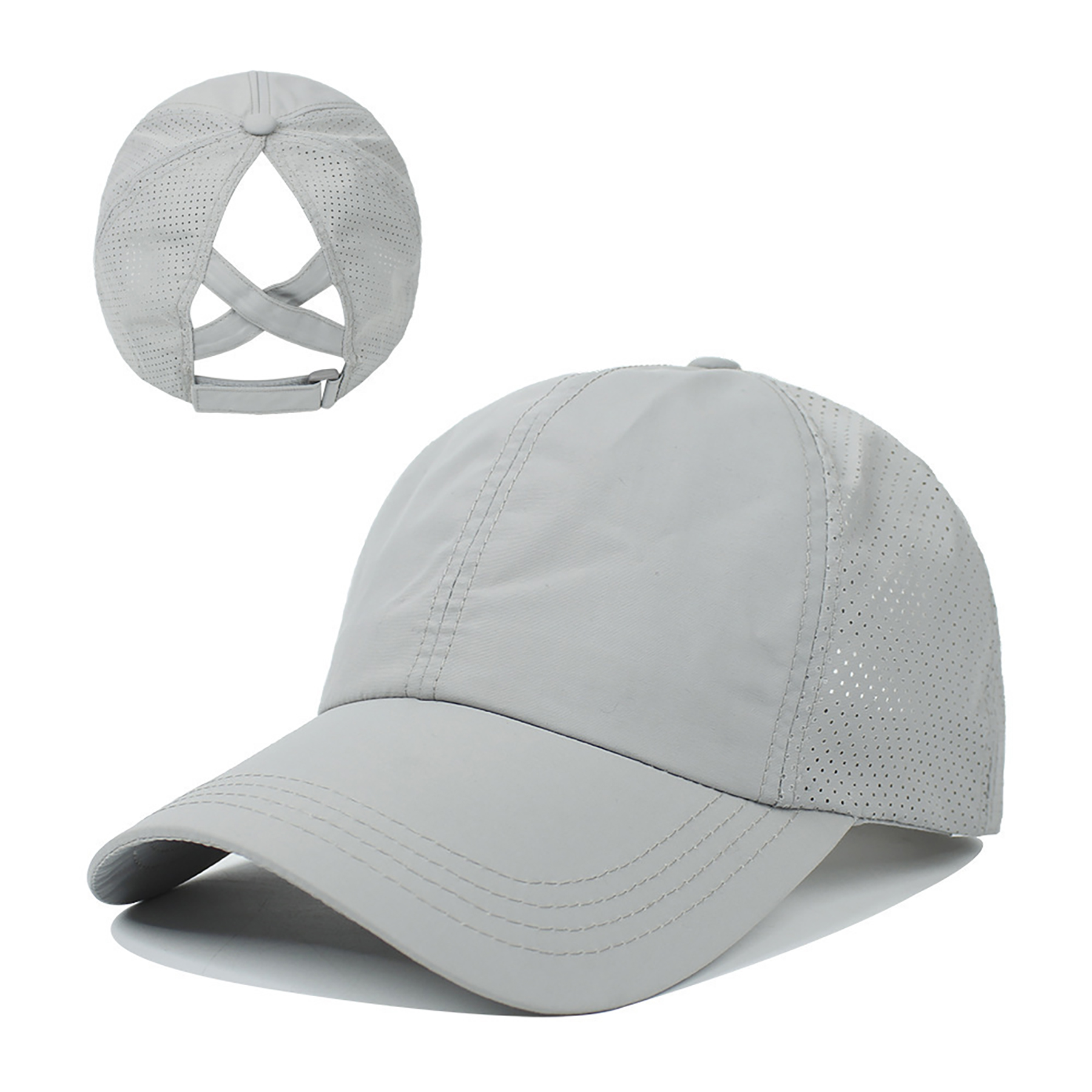 Ladies Crisscross Back Ponytail Cap 26