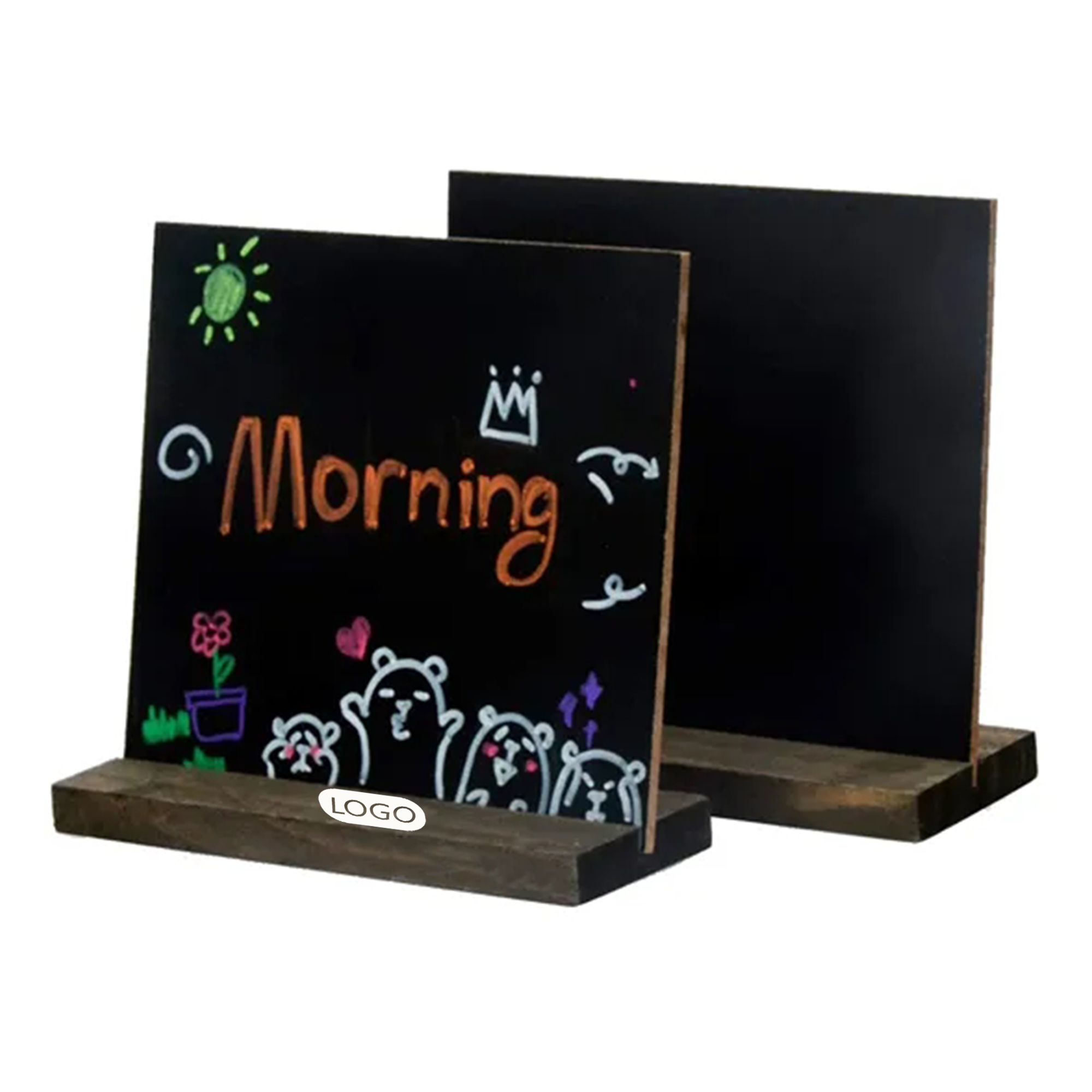 Message Chalkboard Wood Base 5
