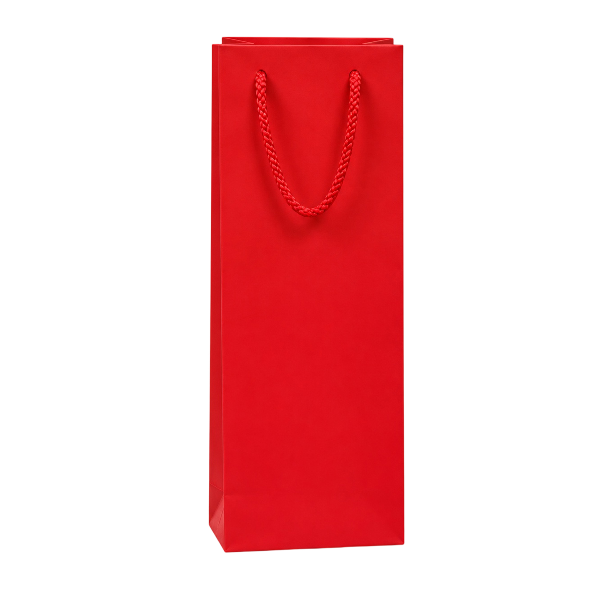 Cardstock Single Bottle Wine Bag With Rope Handles 4
