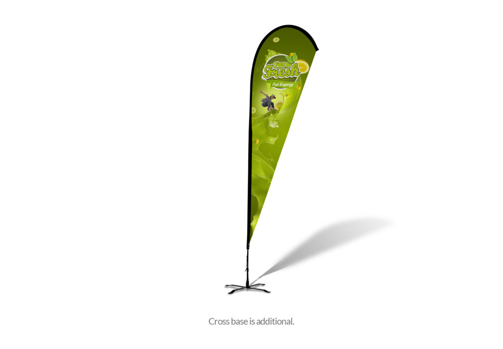 9ft Teardrop Feather Flag- Double-Side Imprint -Fabric Only