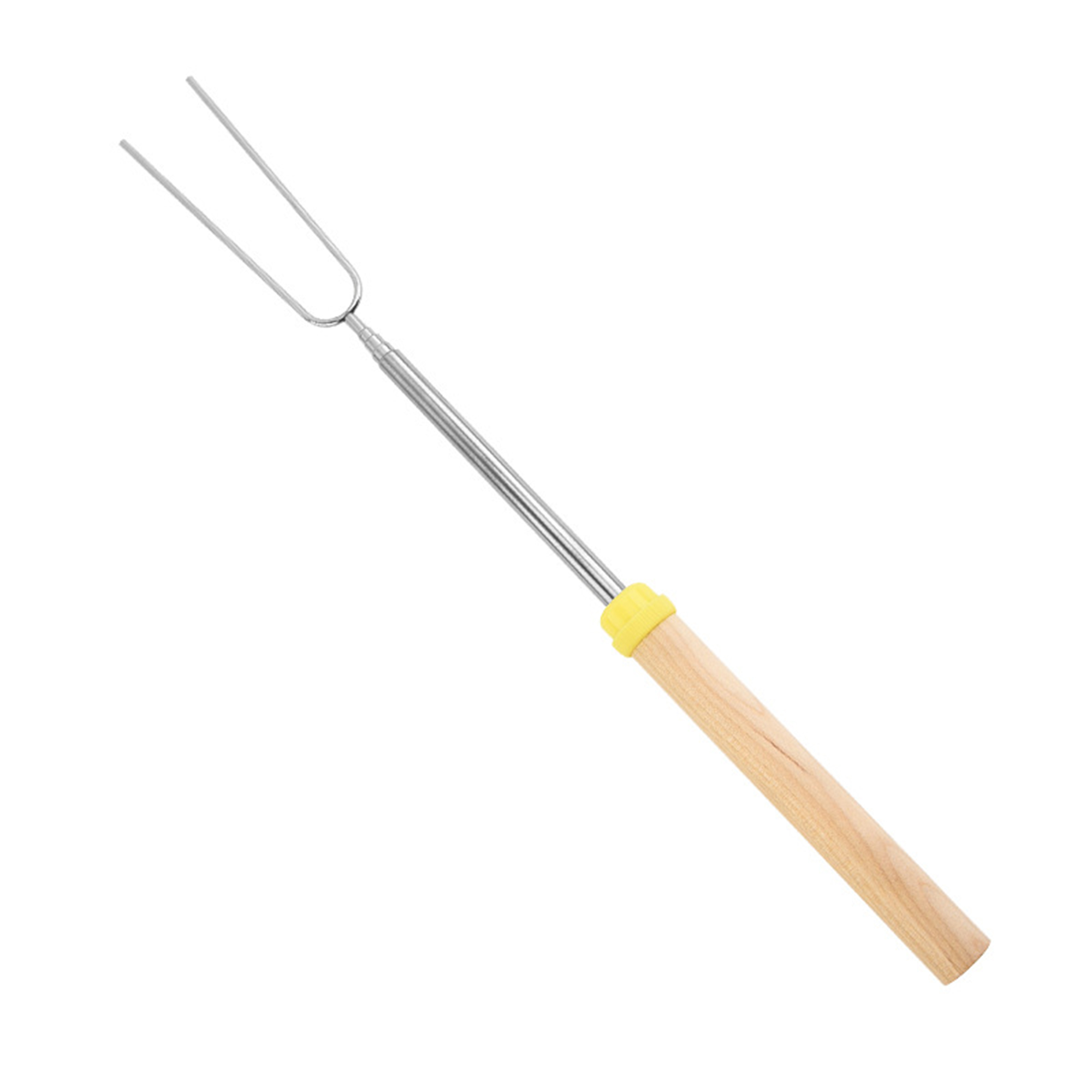 Telescopic Barbecue Skewer Fork With Wooden Handle 16