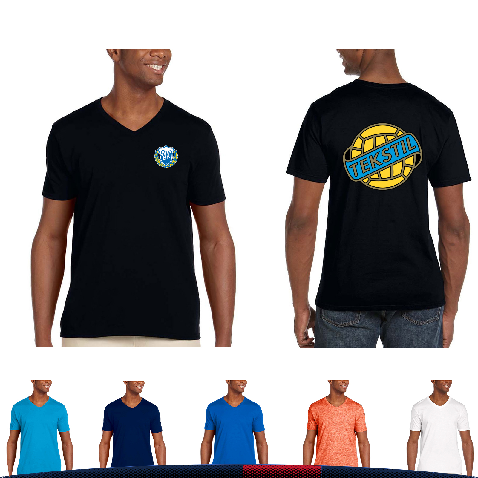 Gildan® 100% Cotton V-Neck T-shirts