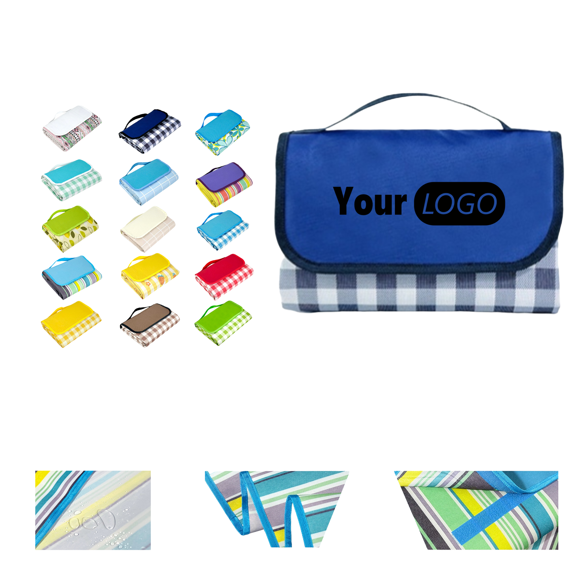59.1 Inch Waterproof Oxford Picnic Blanket 2