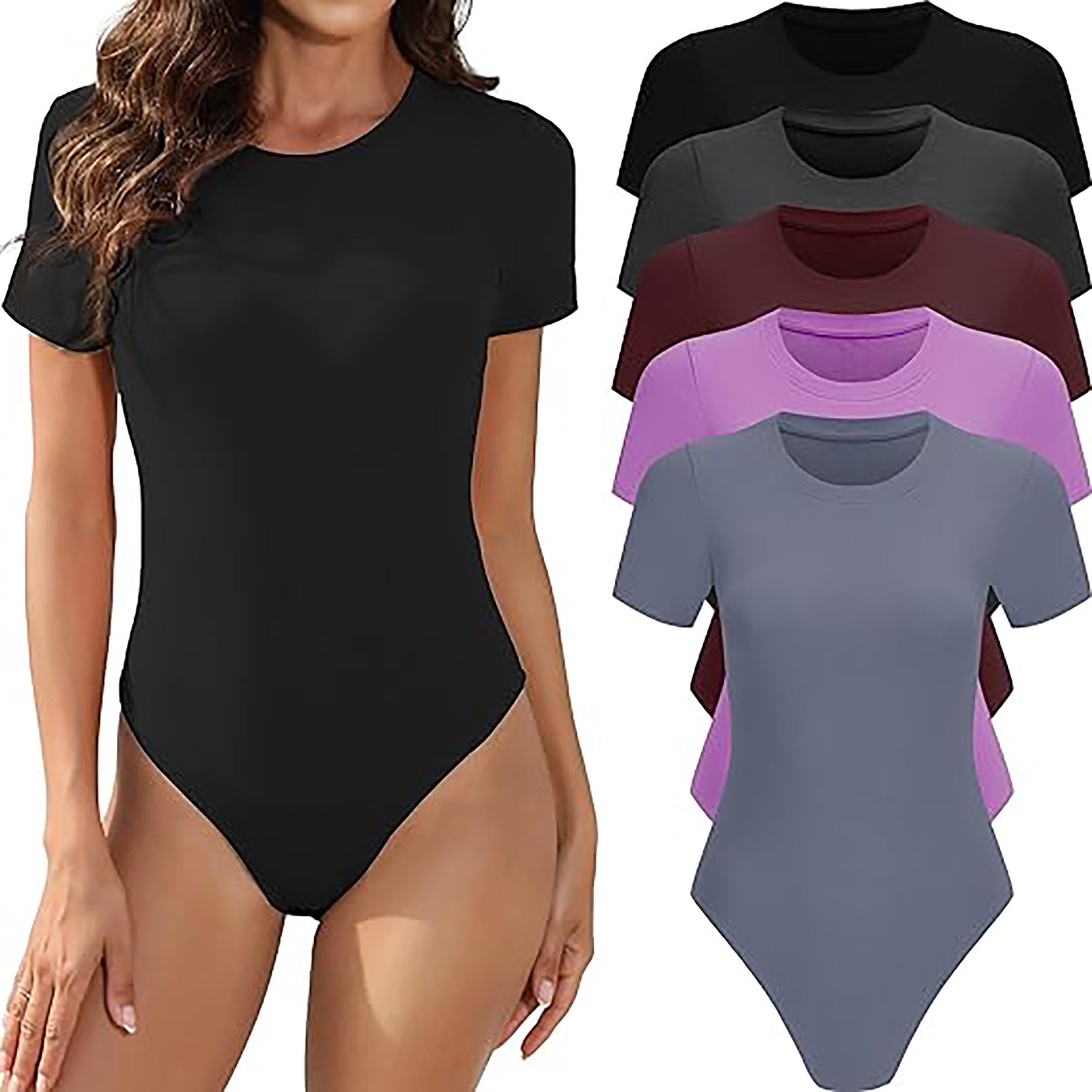 Body Suits for Womens Short Sleeve 3