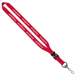 3/4" Polyester Lanyard with Slide Buckle Release & Swivel Snap Hook