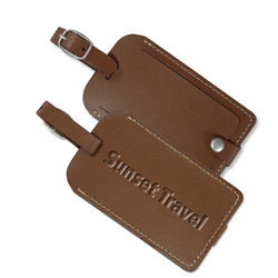 Vintage Leather Luggage Tag