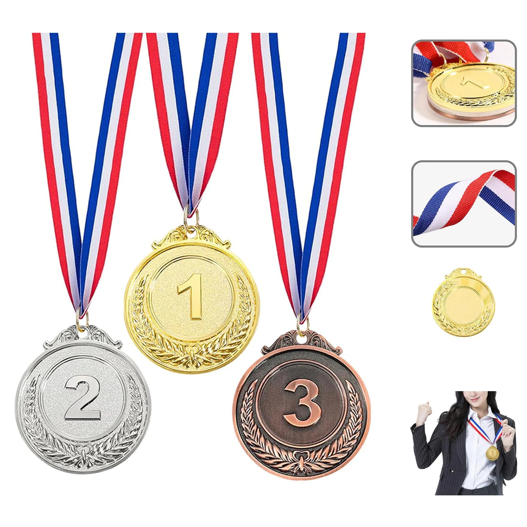 Gold Silver Bronze Award Medals 14