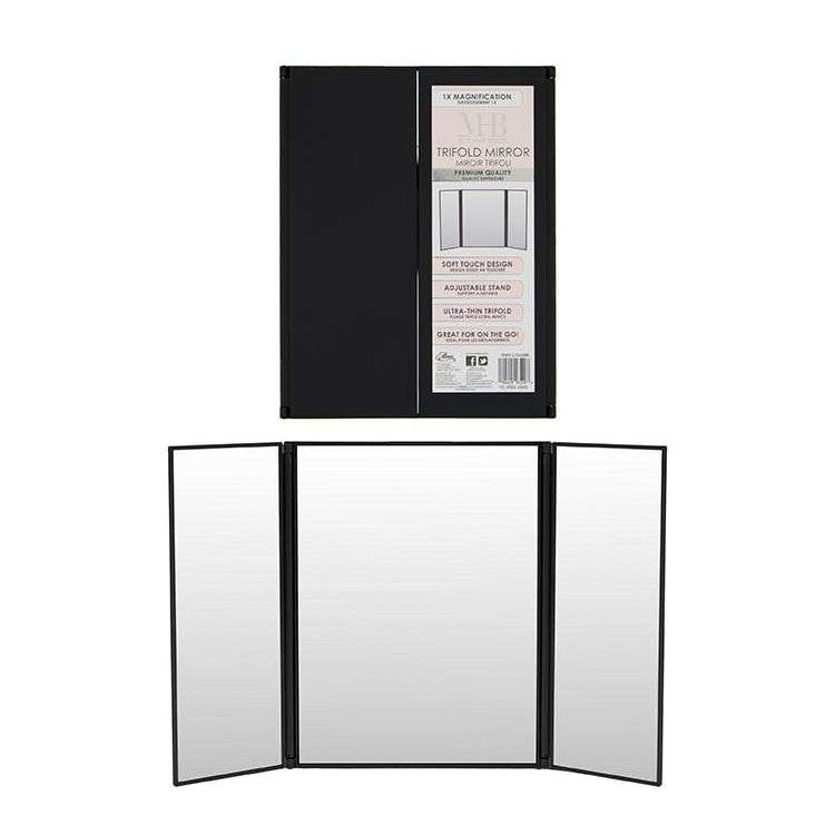 Trifold Mirror with Stand - Black 3