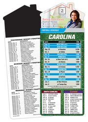 Magna-Card House Shape Magnet Football Schedules (3.5x9)