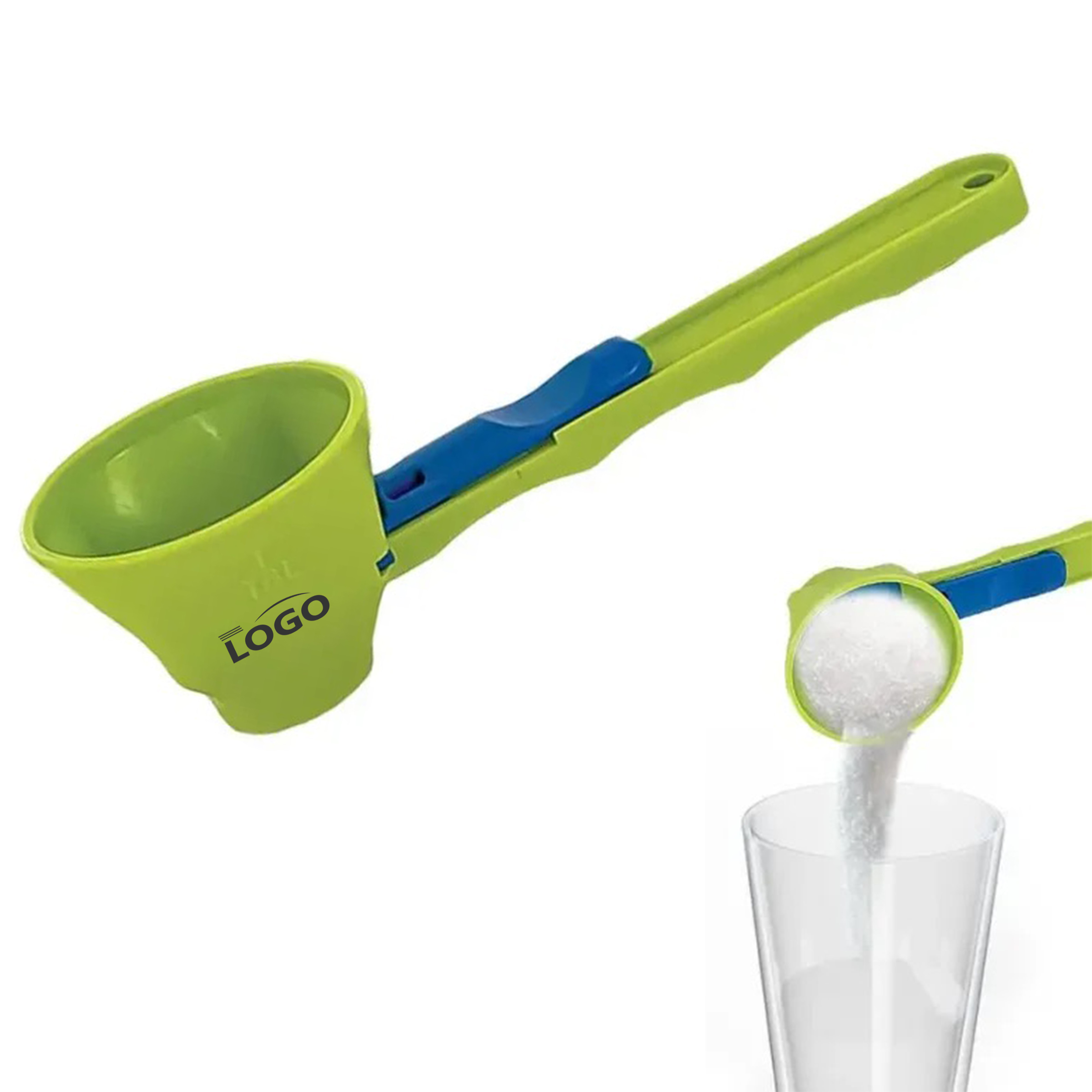 Sliding Scoop with Funnel for Spill-Free Powder Dispensing 6