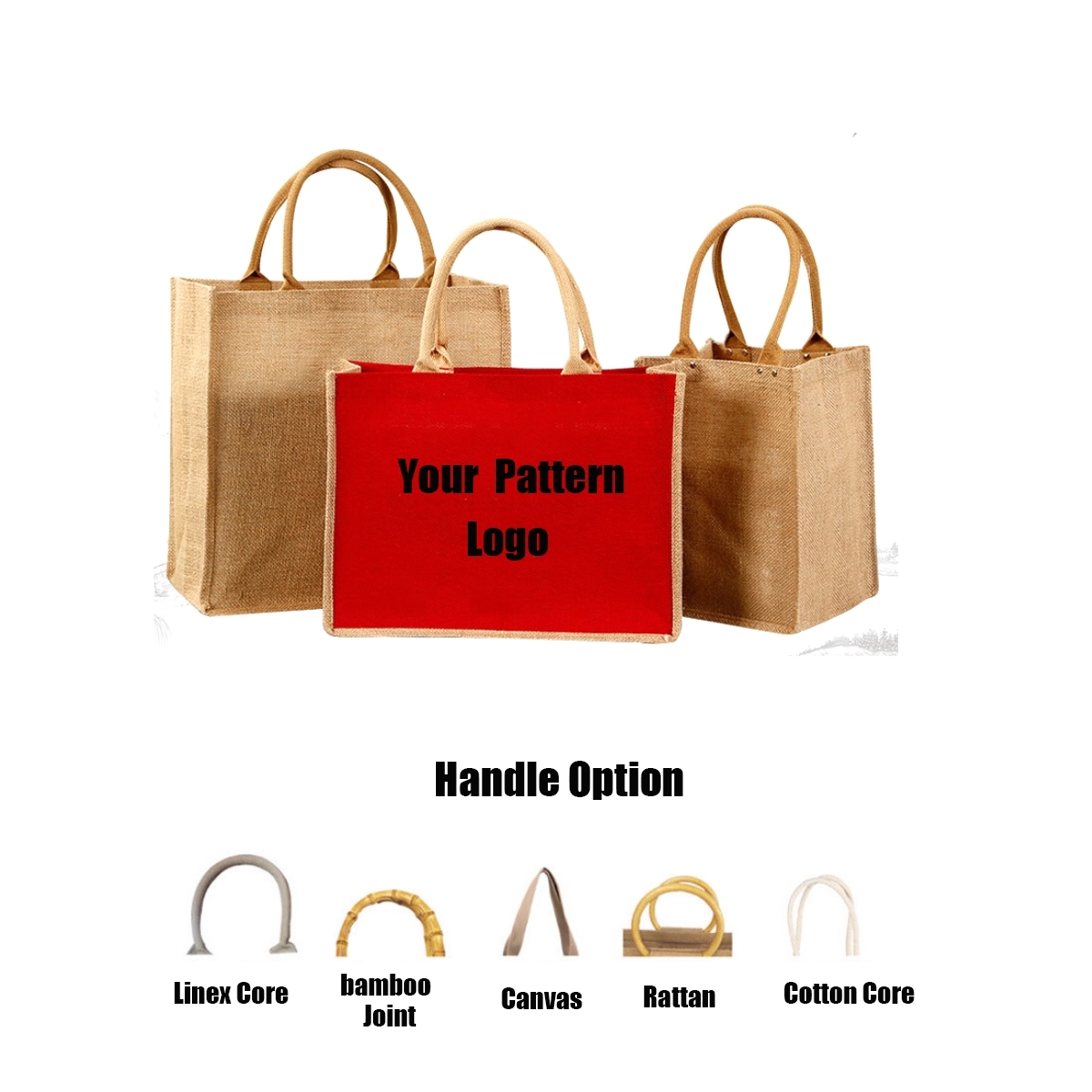 Jute/Burlap Handles Gift Shopping Bag
