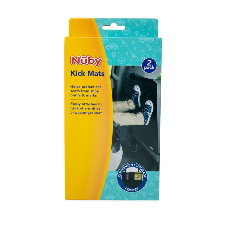 Nuby Kick Mats - Black 2 Pack Storage Compartment 3