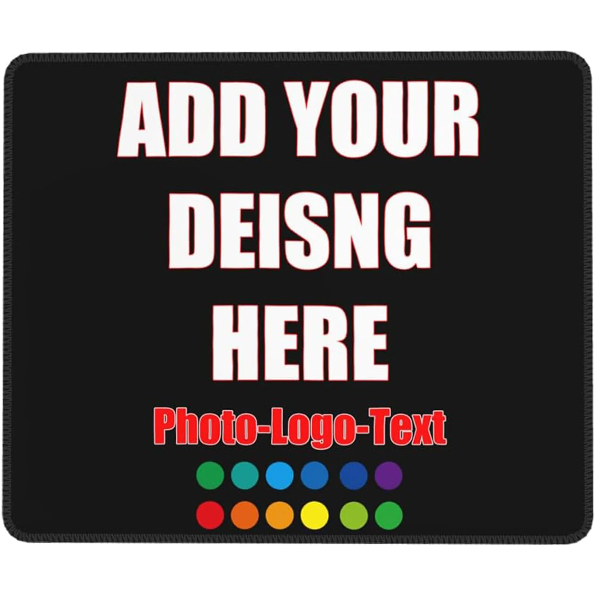 7" x 8.6" Full Color Mouse Pad with Stitched Edge MOQ 50 10
