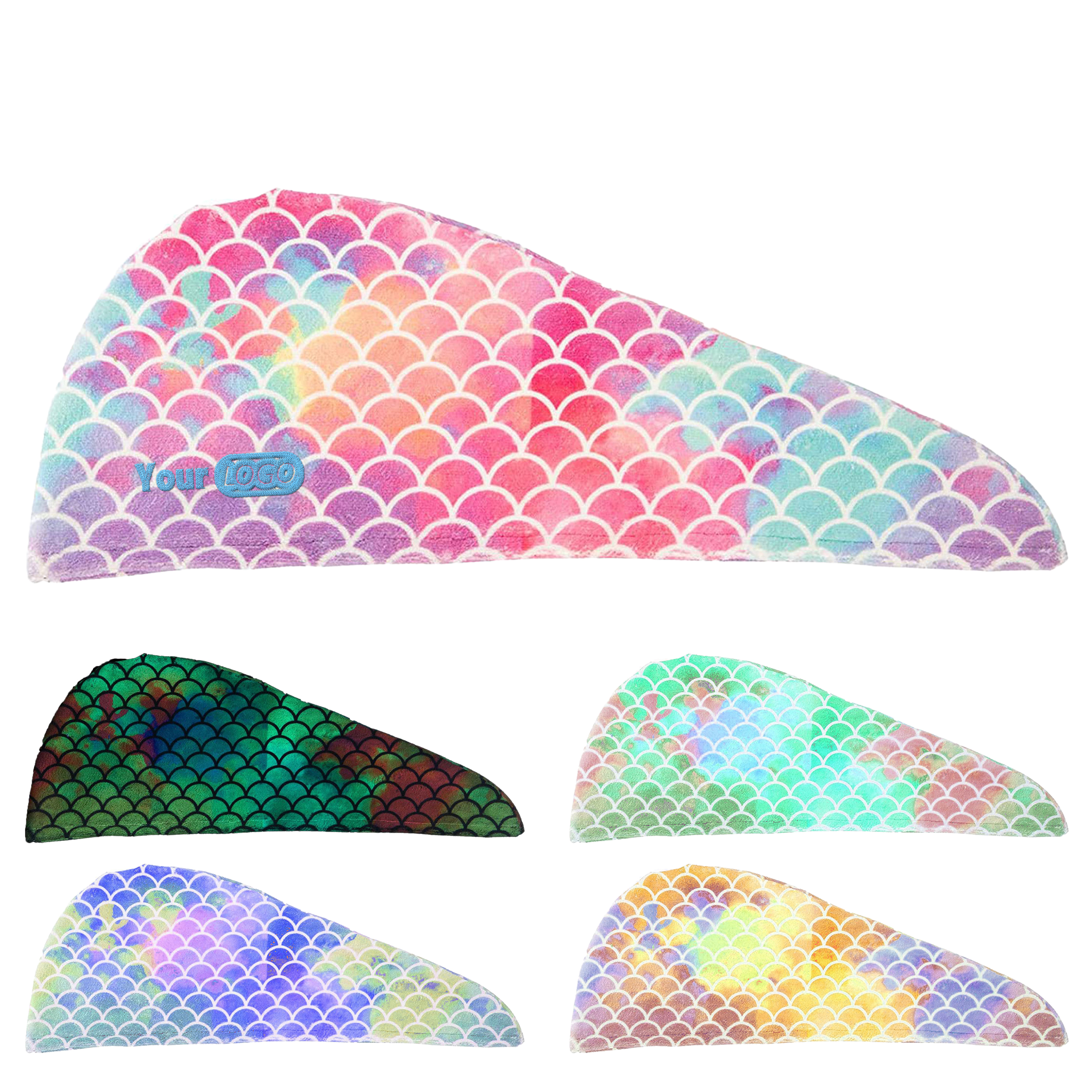 High-Quality Microfiber Material Soft Mermaid-Style Hair Wrap For Quick Drying 6