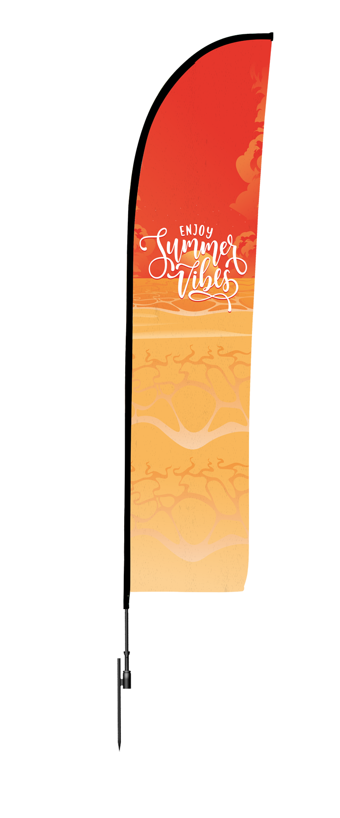 6ft Blade Shape Feather Flag Kit - 1 Side Imprint 2